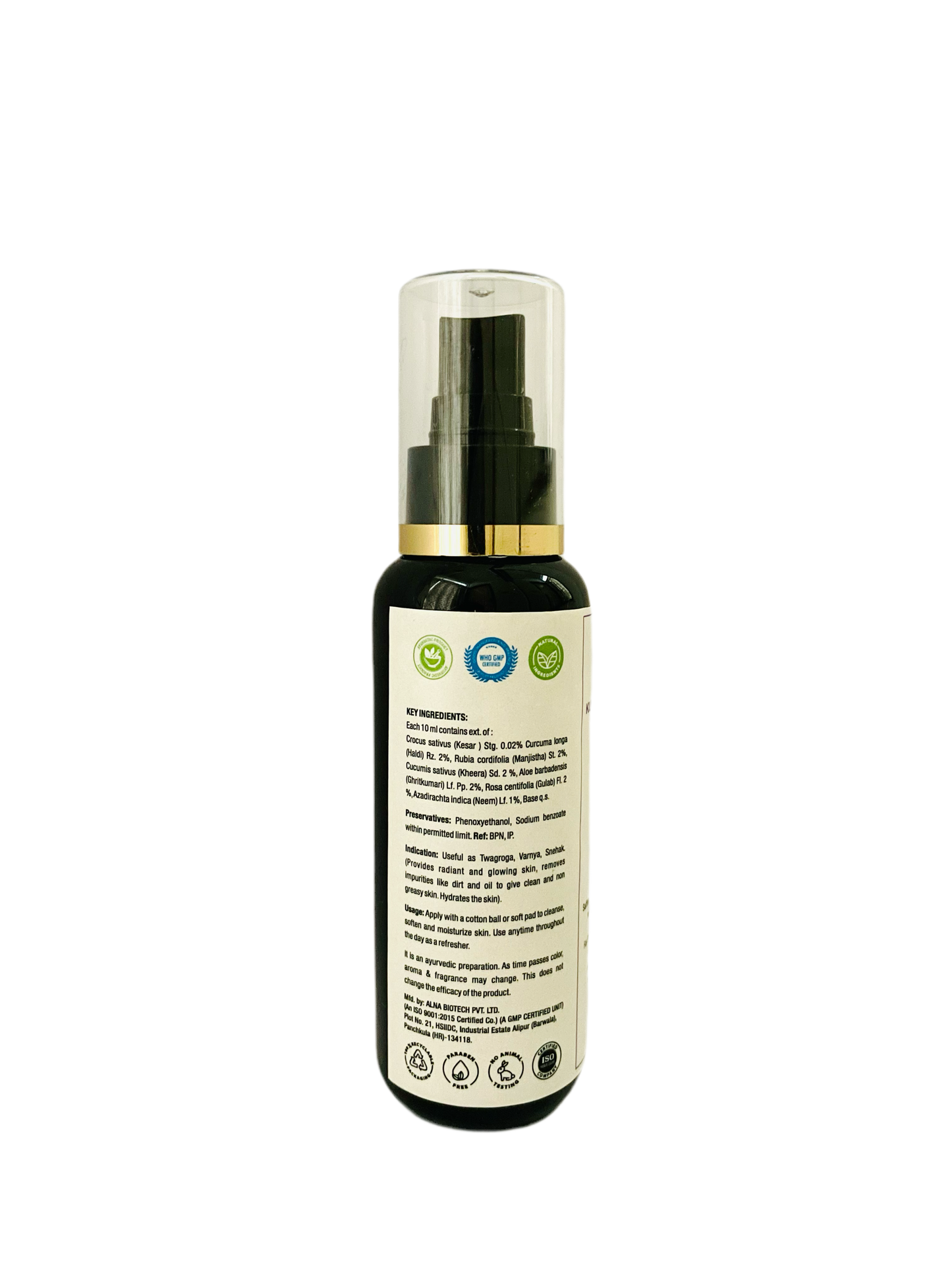 KENIPA Kumkumadi Toner                                                                    A nourishing mist for Face & Body 100 ml